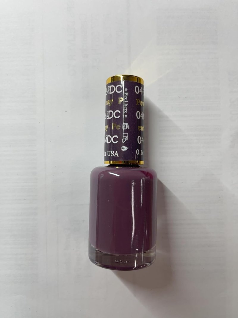 DND DC Gel Polish Set - Purple Collection | UV/LED Chip-Free Nail Lacquer Duo, 046 Pewter Gray, 0.5 Fl Oz