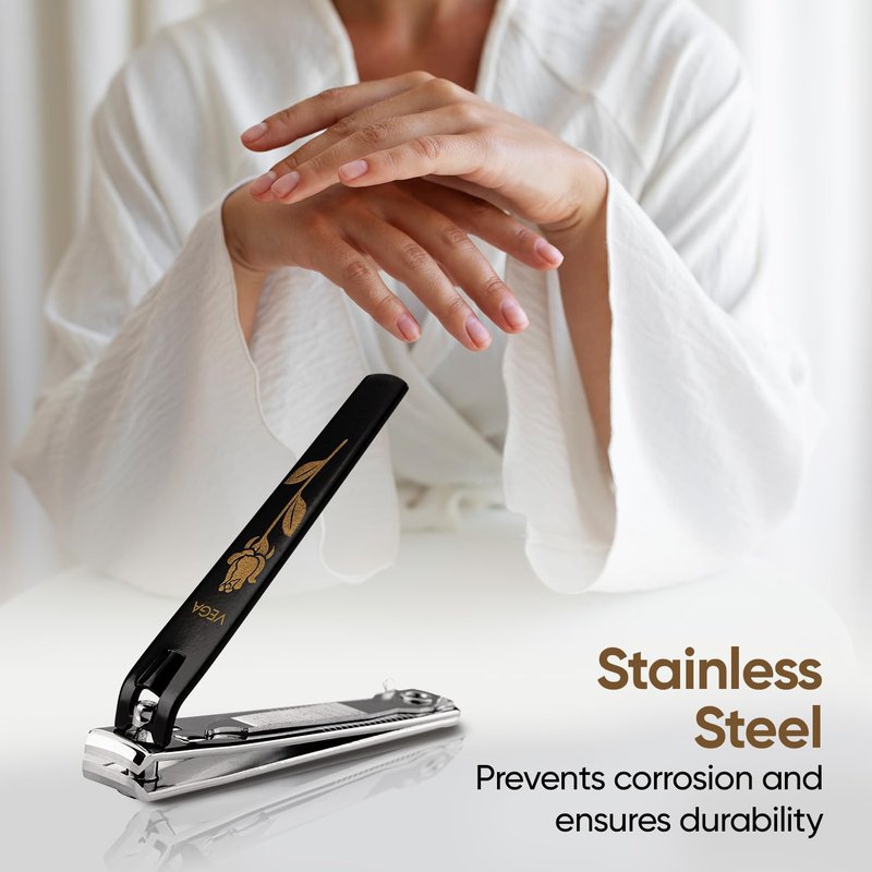 Vega Large Nail Clipper - Black 1 Pcs by Vega Product