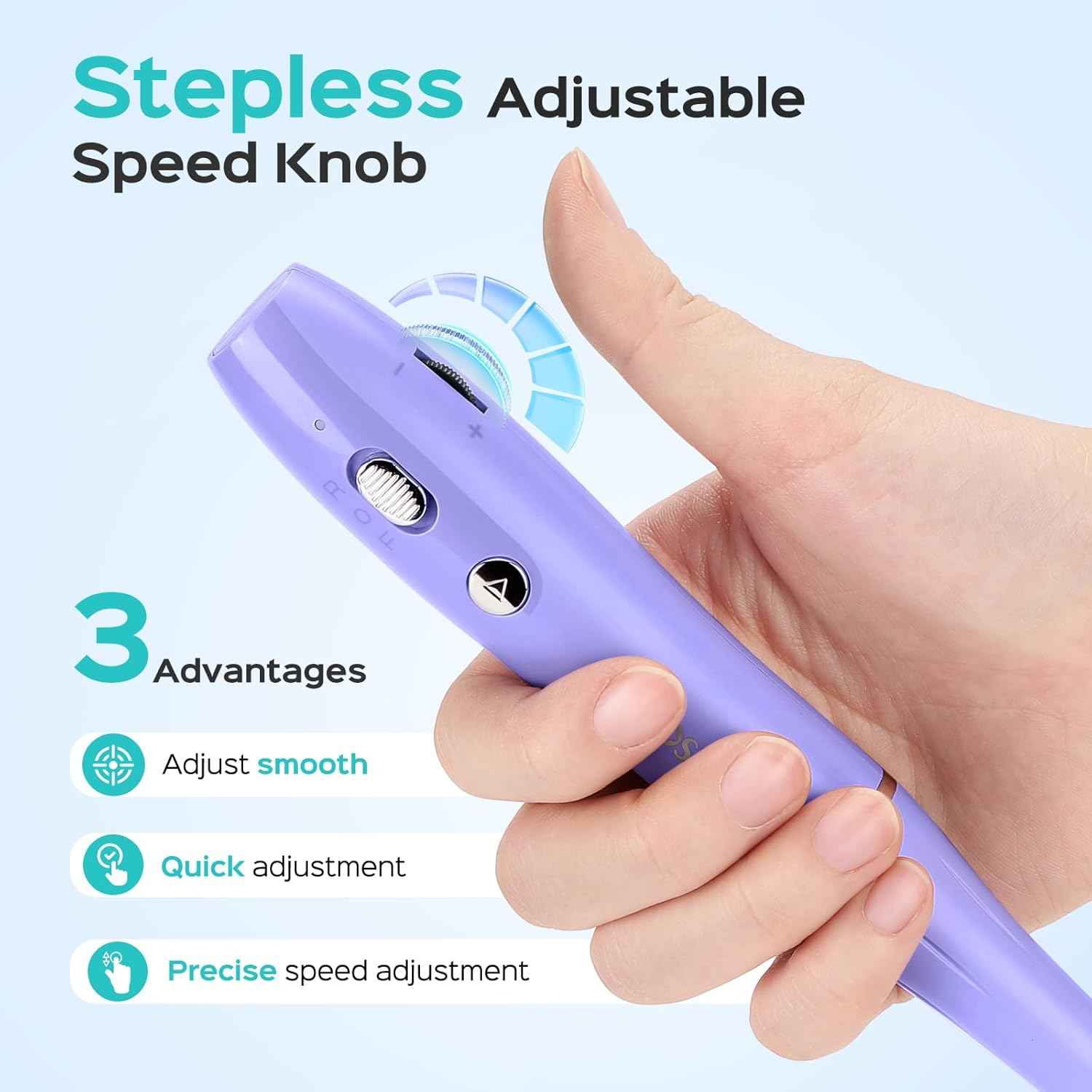 Professional Cordless Electric Nail Drill for Manicure & Pedicure - Stepless Speed Control