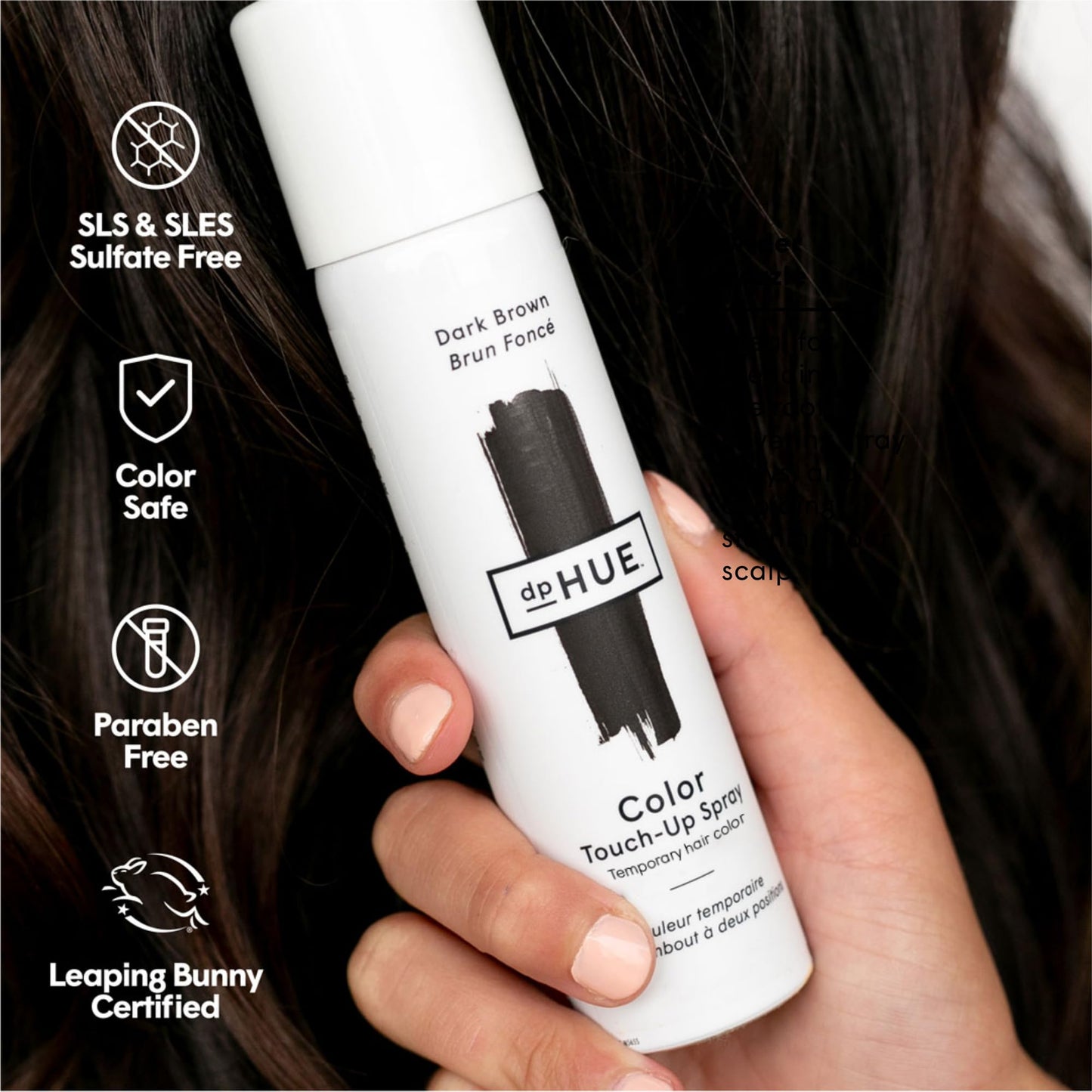 dpHUE Color Touch-Up Spray - 1.8 fl oz - Temporary Hair Color to Fill In & Cover Grays - Fast-Drying Formula - Vegan, Cruelty Free