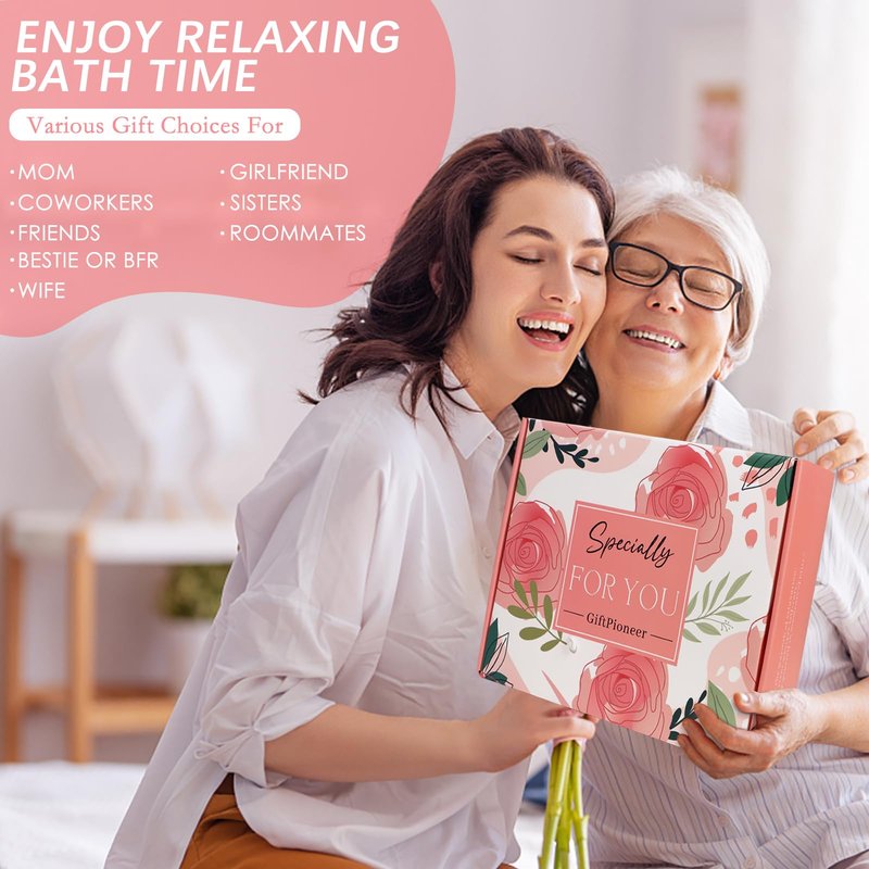 Birthday Gifts for Women, Self Care Gifts for Women, Relaxing Spa Gifts Basket Care Package w/Flannel Blanket, Unique Gifts Box for Mom Her Best Friend Sister Grandma Wife