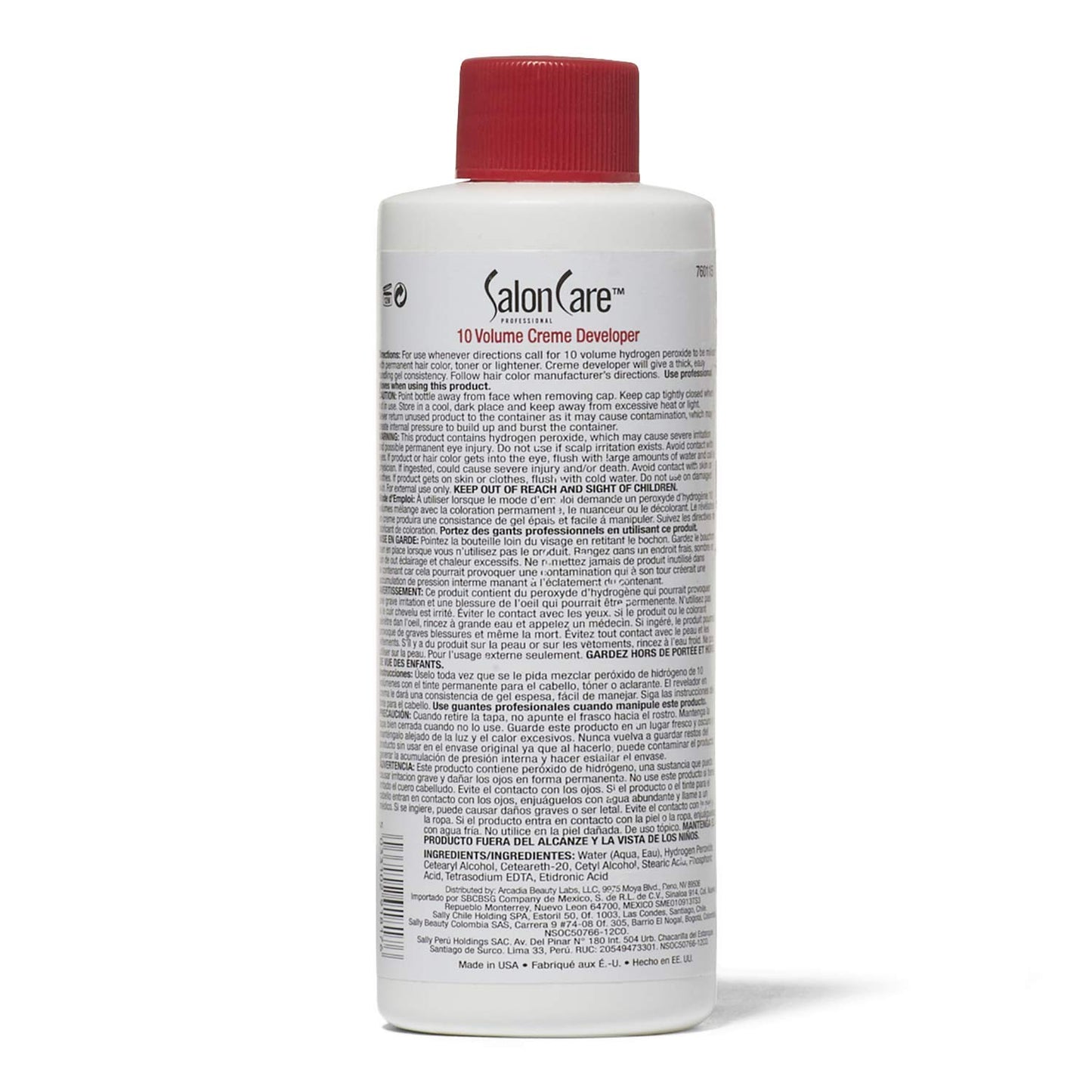 Salon Care 10 Volume Creme Developer, Gentle Lift, Easy to Handle Cream Consistency