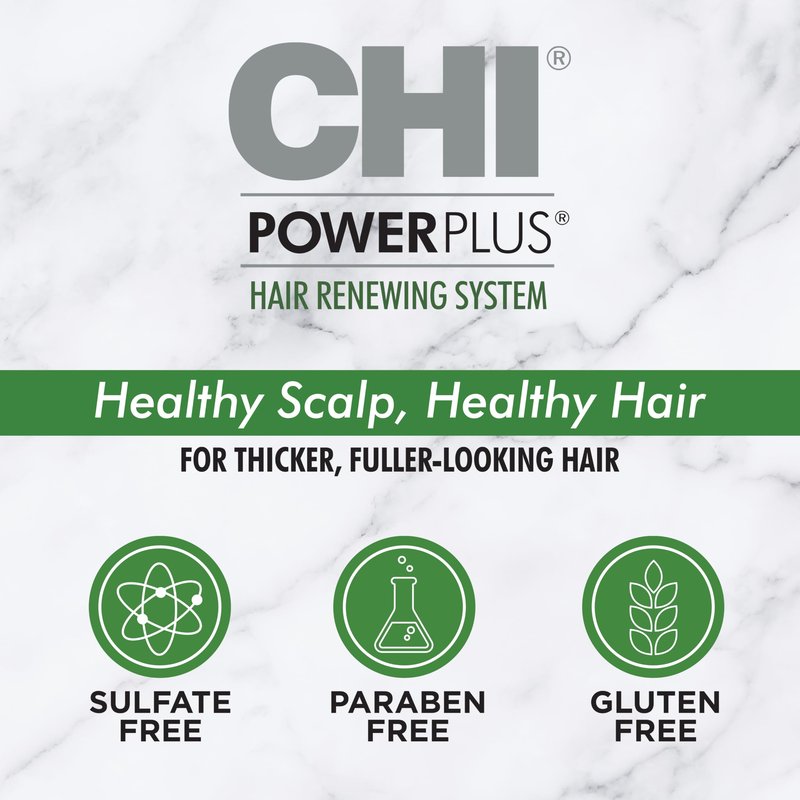 CHI PowerPlus Revitalizing Hair Treatment, Relieves Tightness & Dryness, Made With Botanicals & Vitamins to Nourish, Balance & Stimulate Scalp, 3 Oz