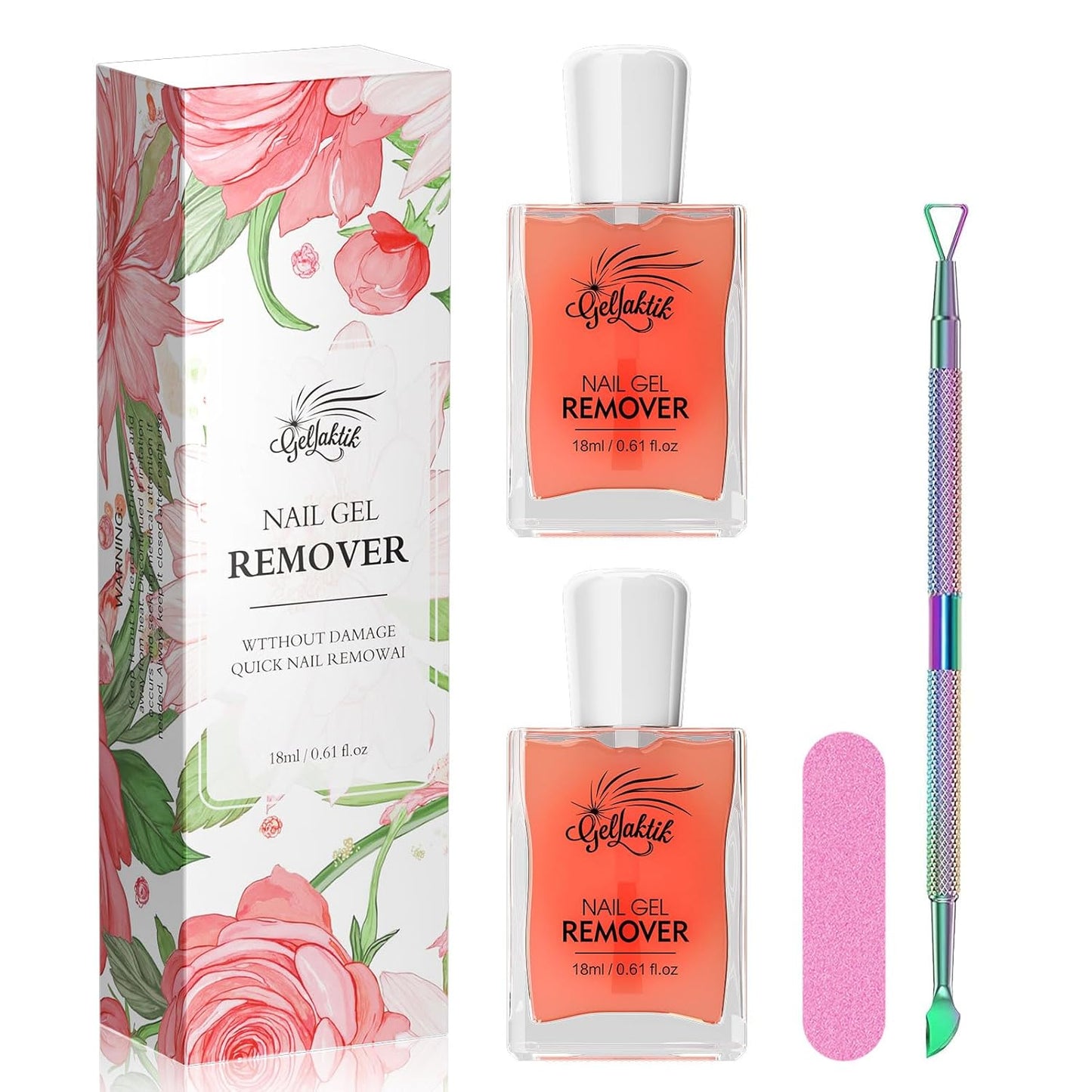 Gel Polish Remover Kit - 3 x 18ml with Cuticle Oil & Liquid Latex Tape, Fast 3-5 Min Removal