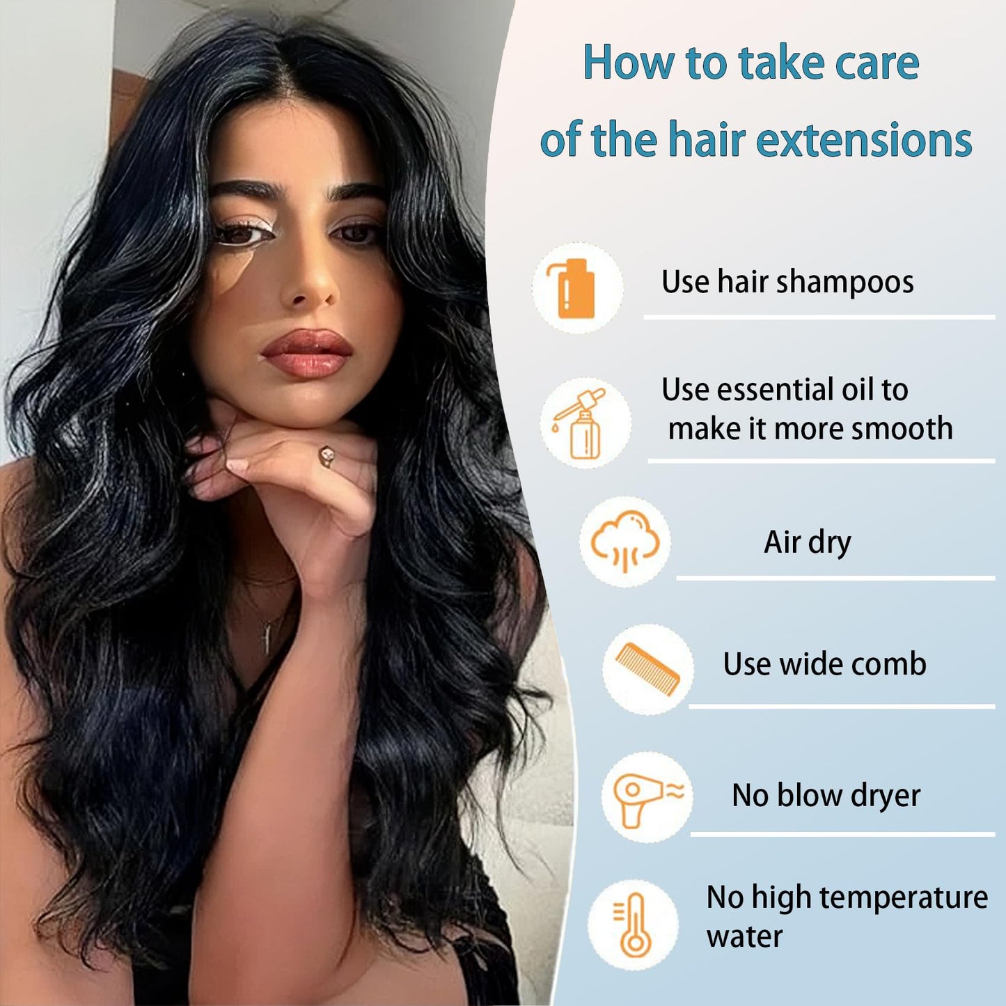 Tape in Hair Extensions Human Hair 14Inch Natural Black Color 20Pcs 50G/Pack Straight Seamless Weft Skin Invisible Thick 100% Real Black Human Hair Tape In Extensions