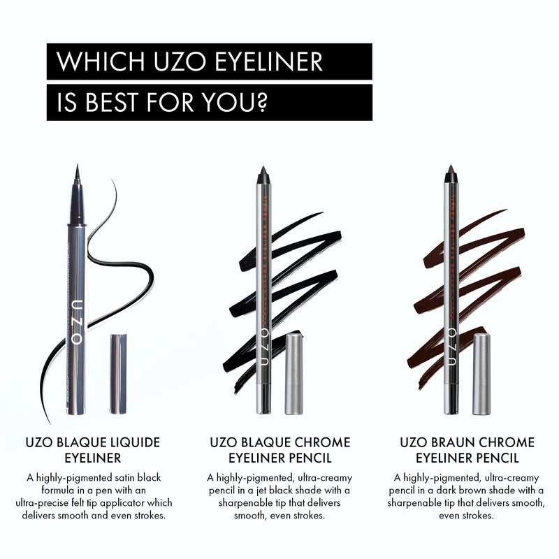 UZO Waterproof Black Eyeliner Pencil – Smudge-Proof, Long-Lasting Matte Pencil for Smooth, Precise Lines, High-Pigment, Creamy Formula, Vegan & Cruelty-Free