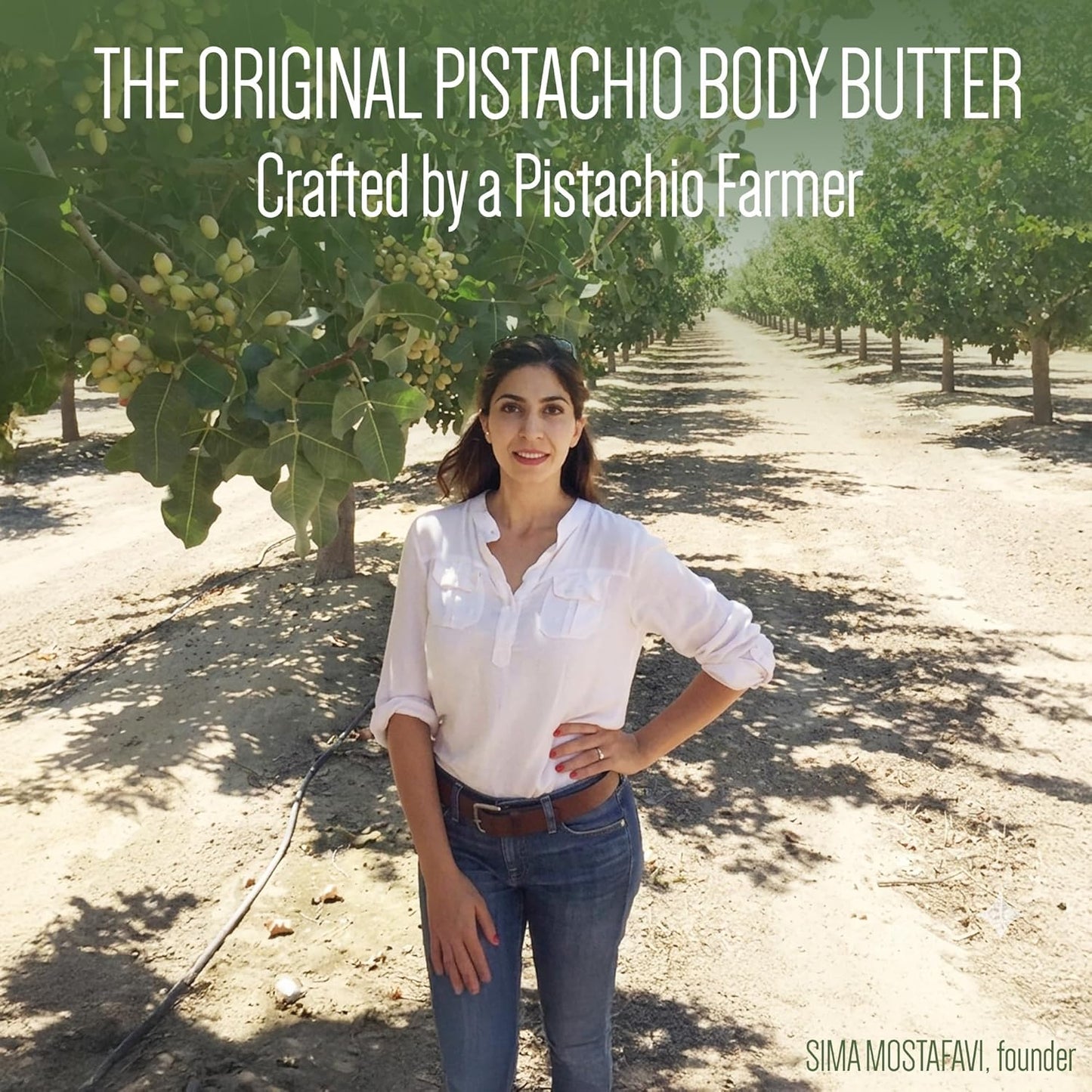 Pistaché Skincare Pistachio Oil Whipped Body Butter - Rich Moisturizer with Vitamin E & Antioxidants | 8 oz