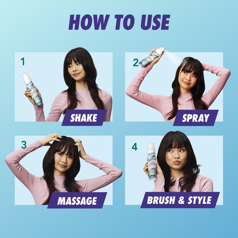 Batiste Sweat Activated Dry Shampoo, Neutralizes Odor for Up to 24 Hours & Helps Reduce Buildup in Hair, Waterless Shampoo with Long Lasting Sweat Absorbing Technology, 3.81 Oz