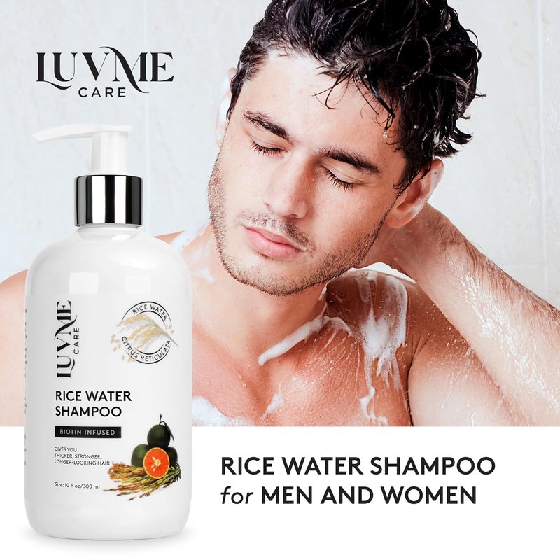 Rice Water Shampoo and Conditioner - Nourishing Hair Care for Healthy Shine | 12 oz