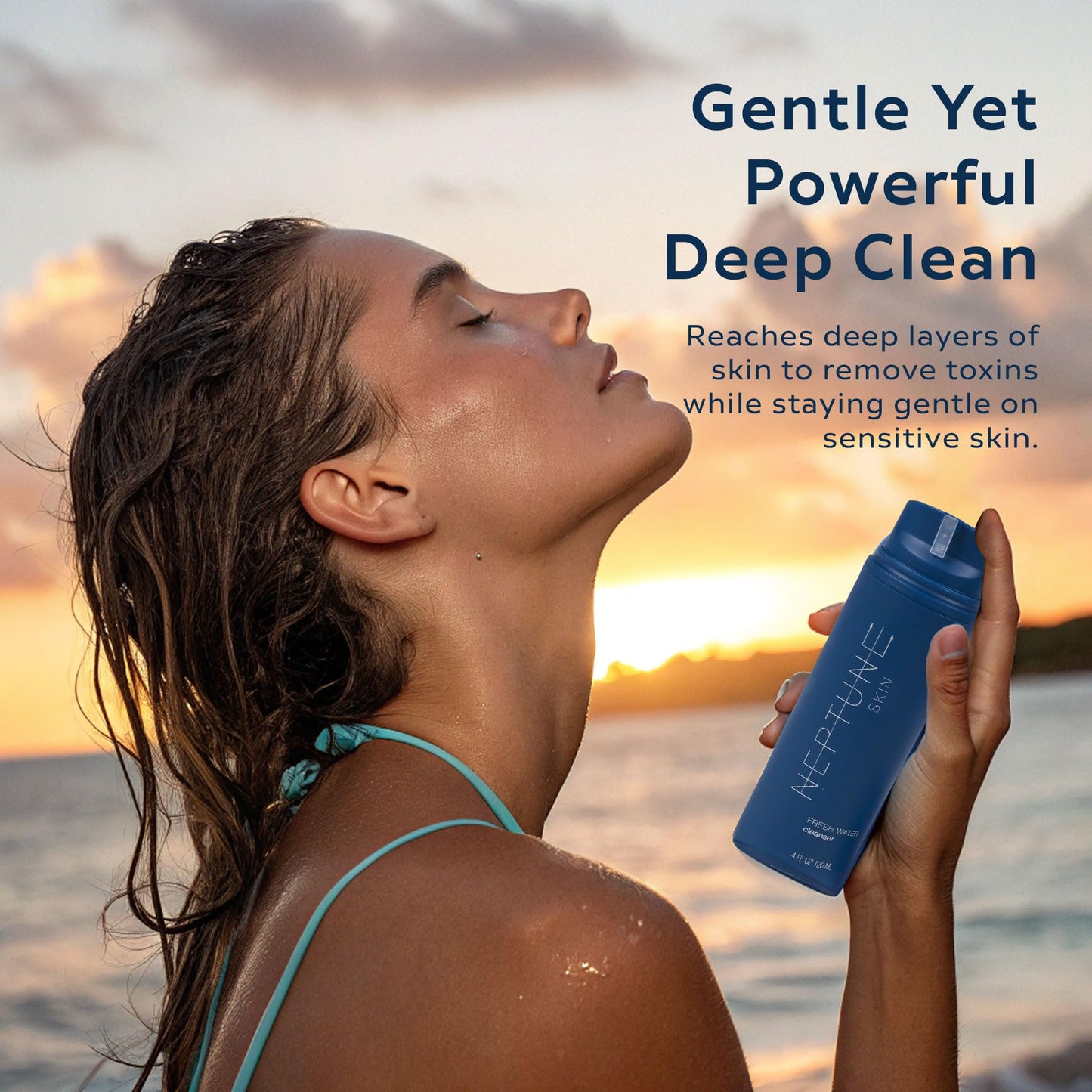 Neptune Fresh Water Cleanser 4 Fl Oz | A Lightweight Gel Foam Face Cleanser That Removes Dirt & Oil. Hydrates & Refreshes Skin with 100% Natural, EWG Verified Ingredients. Perfect for everyday use