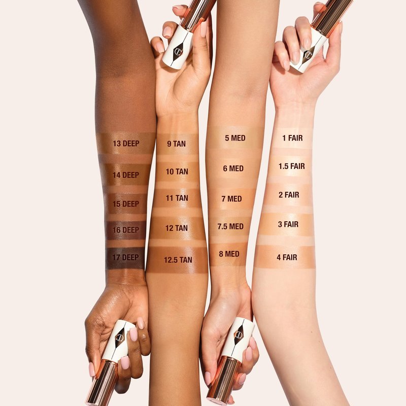 Charlotte Tilbury Unreal Skin Tint & Sheer Glow Hydrating Foundation Stick - Cream Foundation Makeup with Sheer-to-Light Coverage & a Buildable Formula - Blurring, Smoothing & Nourishing - 10 Tan