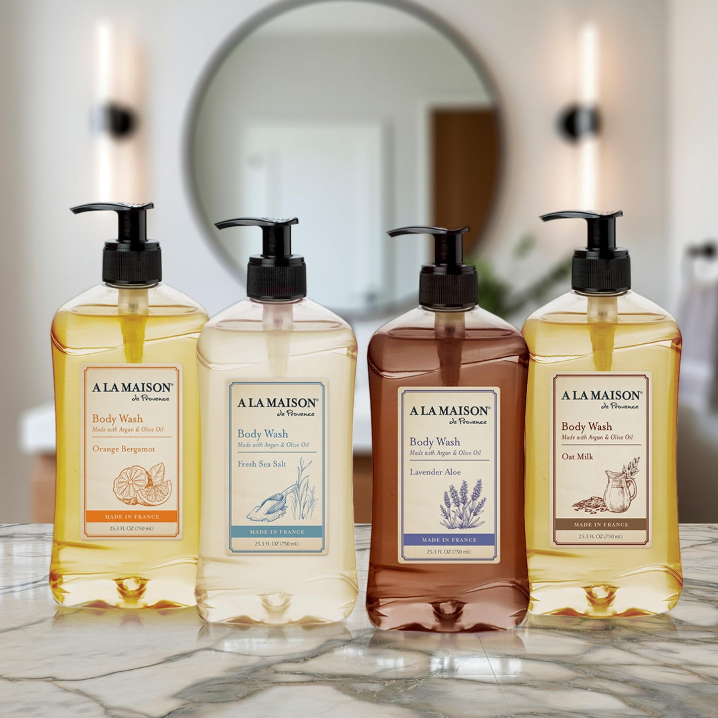 A LA MAISON Fresh Sea Salt Body Wash 25.36 Fl Oz, 3 Pack