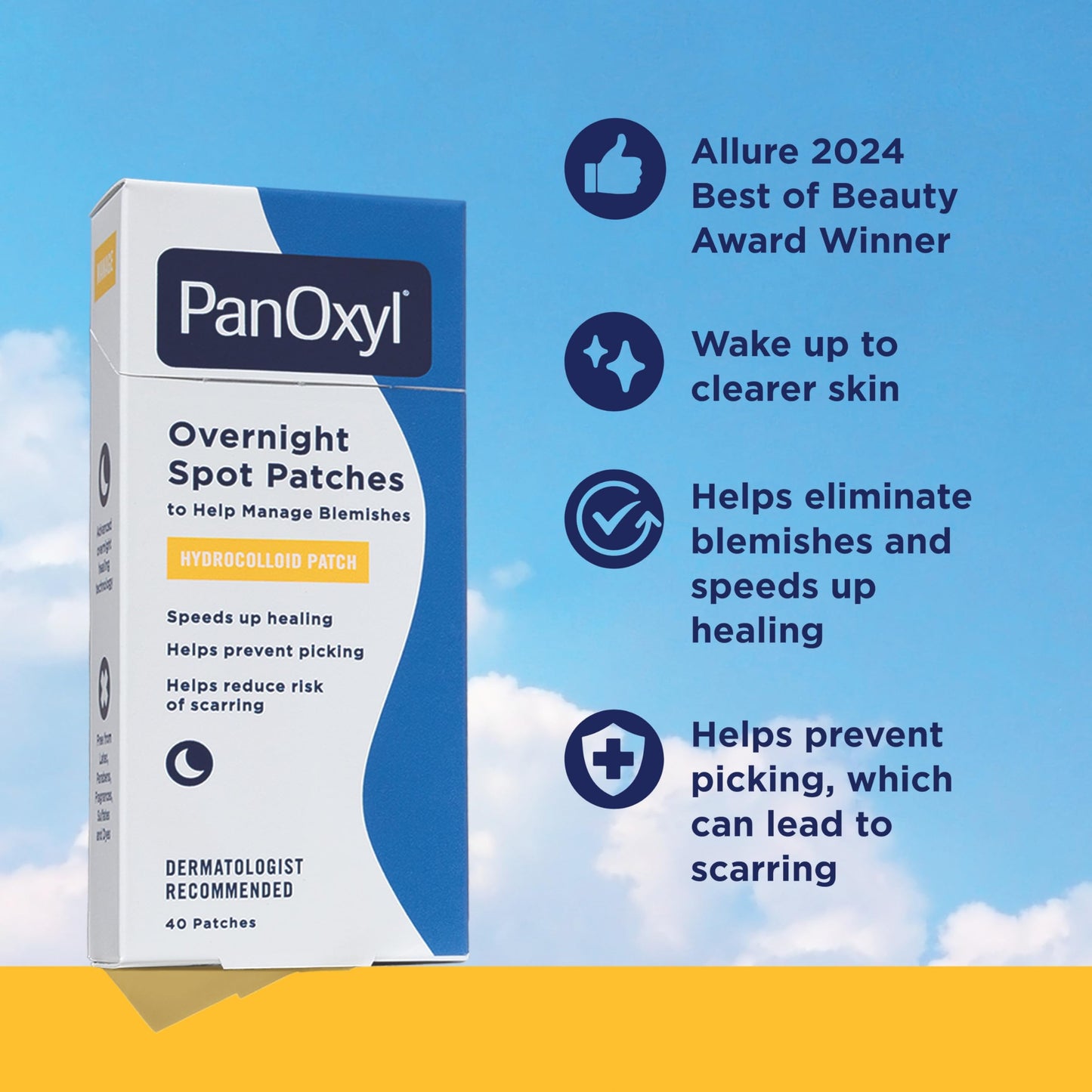 PanOxyl Before Bed Skincare Routine Bundle - Acne Foaming Wash Benzoyl Peroxide 10%, PM Overnight Spot Patches & PM Balancing Repair Moisturizer