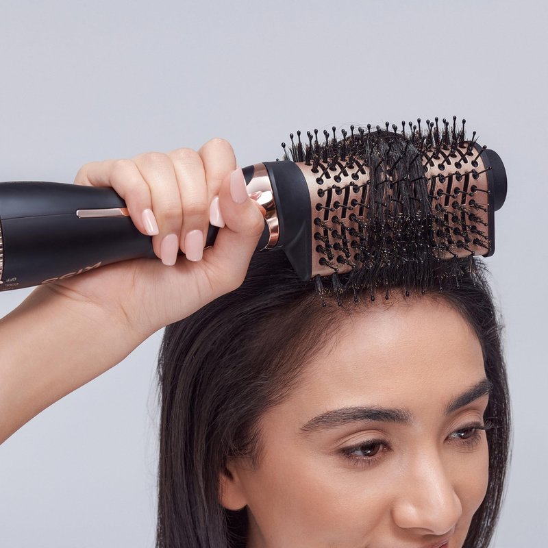 Kiss Volume Boosting Air Brush, Detachable Ceramic Waterdrop Shaped Brush Head, Maximum Root Boosting Hair Dryer, 4 Heat Settings, Tangle-Free Bristles, 360° Swivel Cord