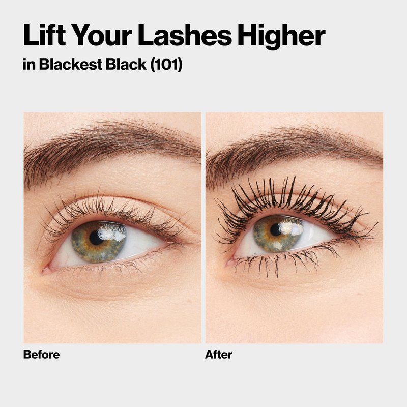 Revlon So Fierce Eyes Wide Open Mascara with Push-up Brush, For Volumizing & High Lifting Eyelashes, Smudge-proof, Flake Resistant, 102 Black, 0.24 fl oz