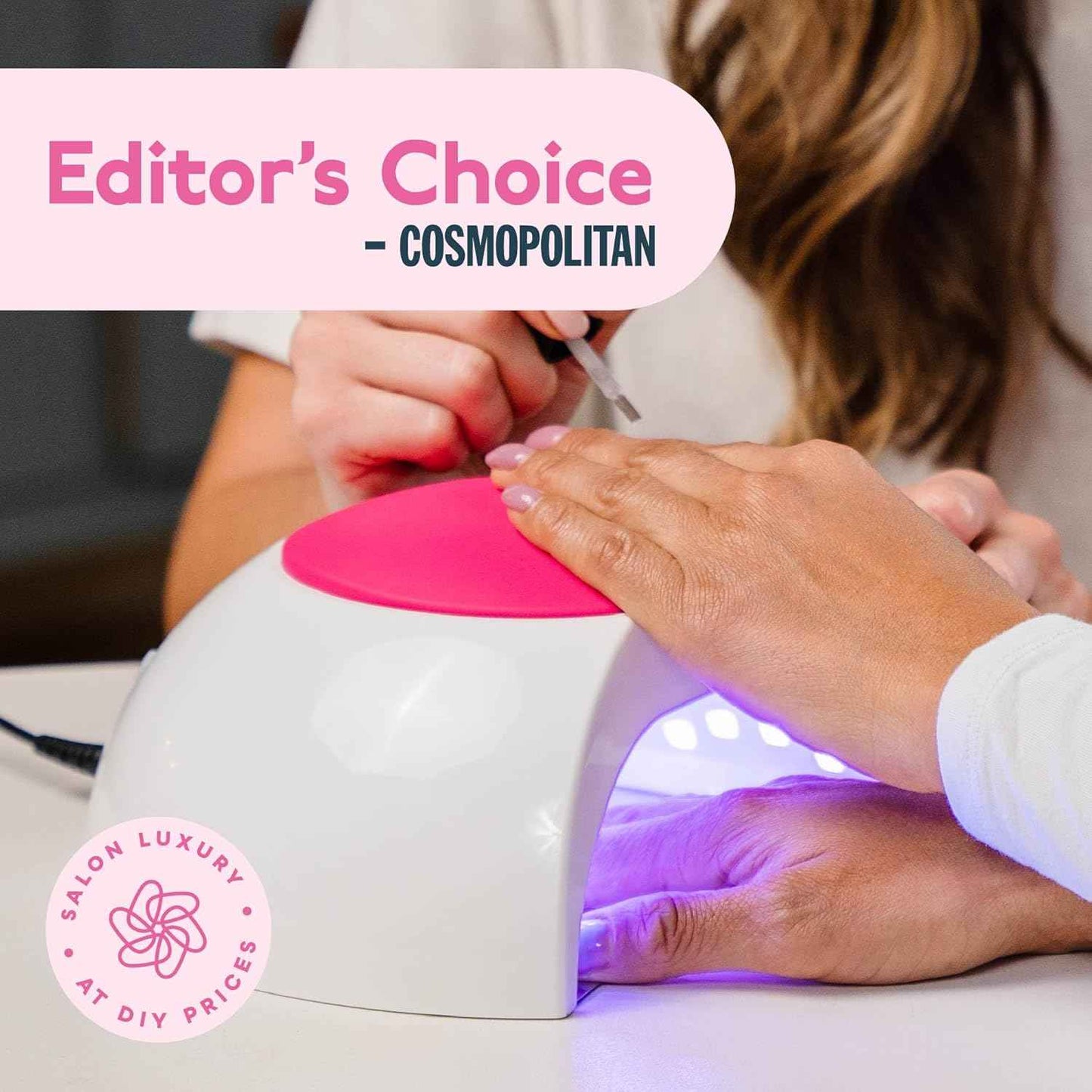 UV Nail Lamp SUNUV SUN2C – Fast-Drying LED Light for All Gel Types & Pink Gloves