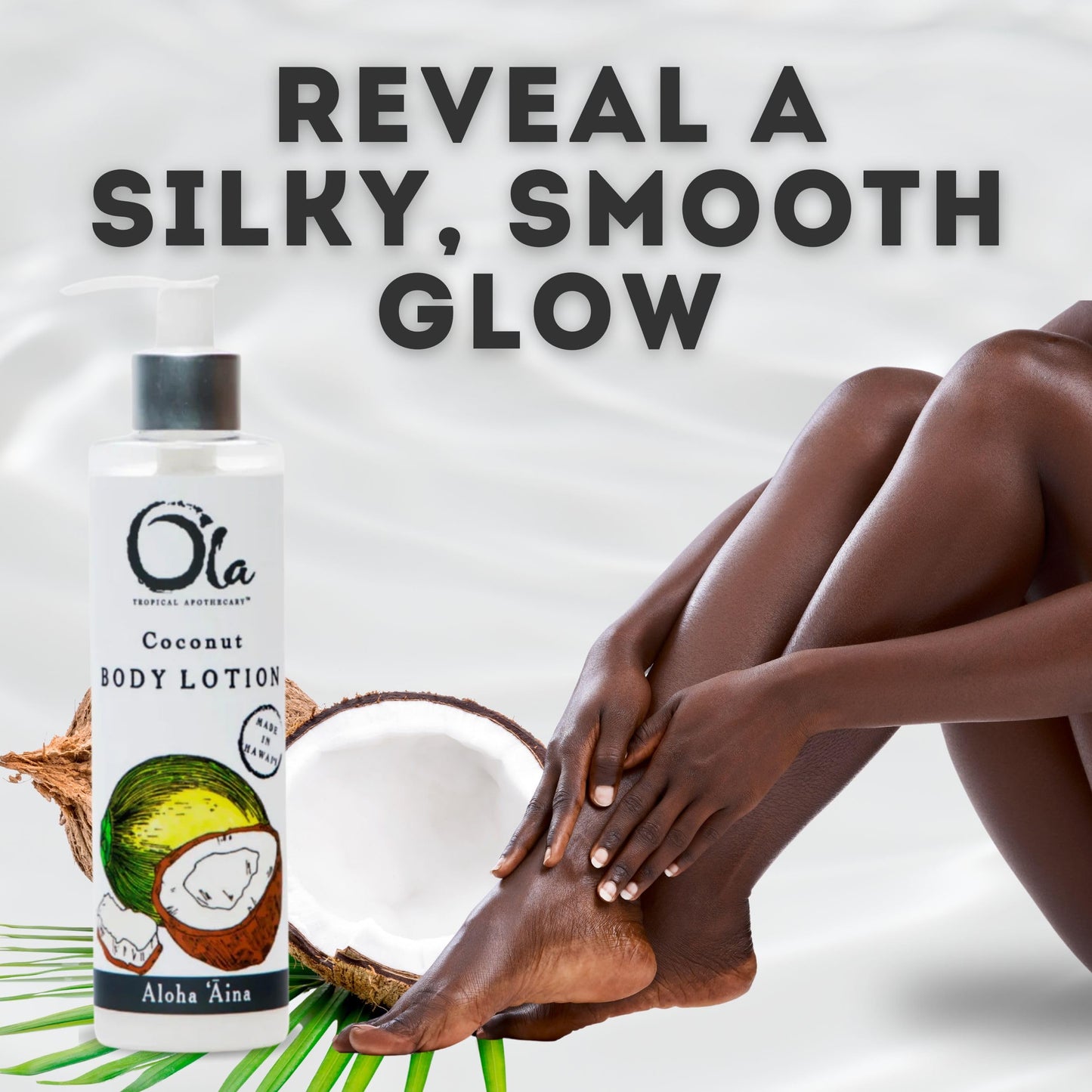 OLA TROPICAL APOTHECARY Coconut Body Lotion with Pure Tropical Oils and Plant Extracts - 8.45 Fl Oz