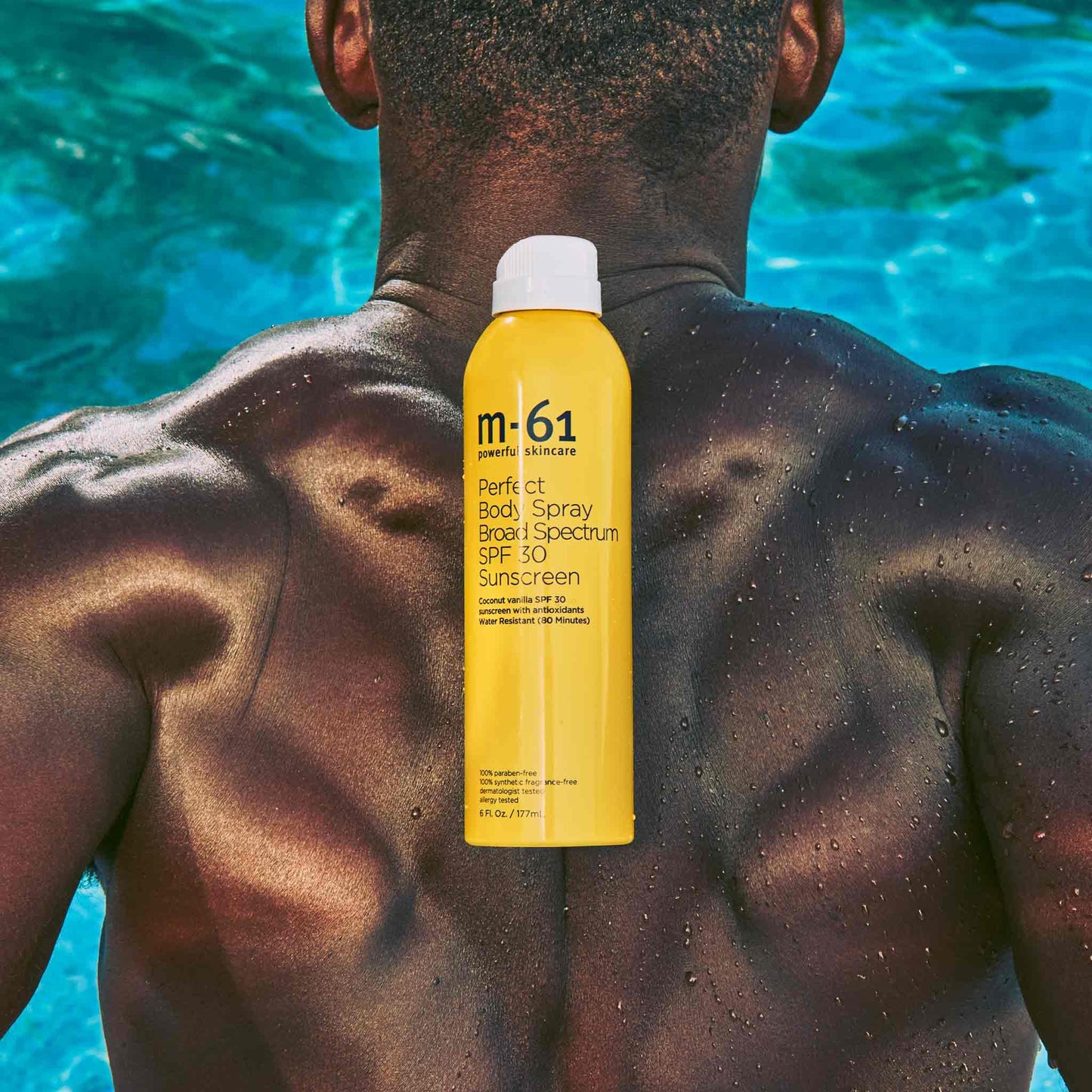 m-61 Sunscreen Spray SPF 30 - Lightweight Clear Mist, No White Cast | Continuous Non-Aerosol Spray | Water Resistant (80 Minutes) | Formulated With Vitamin E & Aloe | Made in USA - 6 Fl Oz