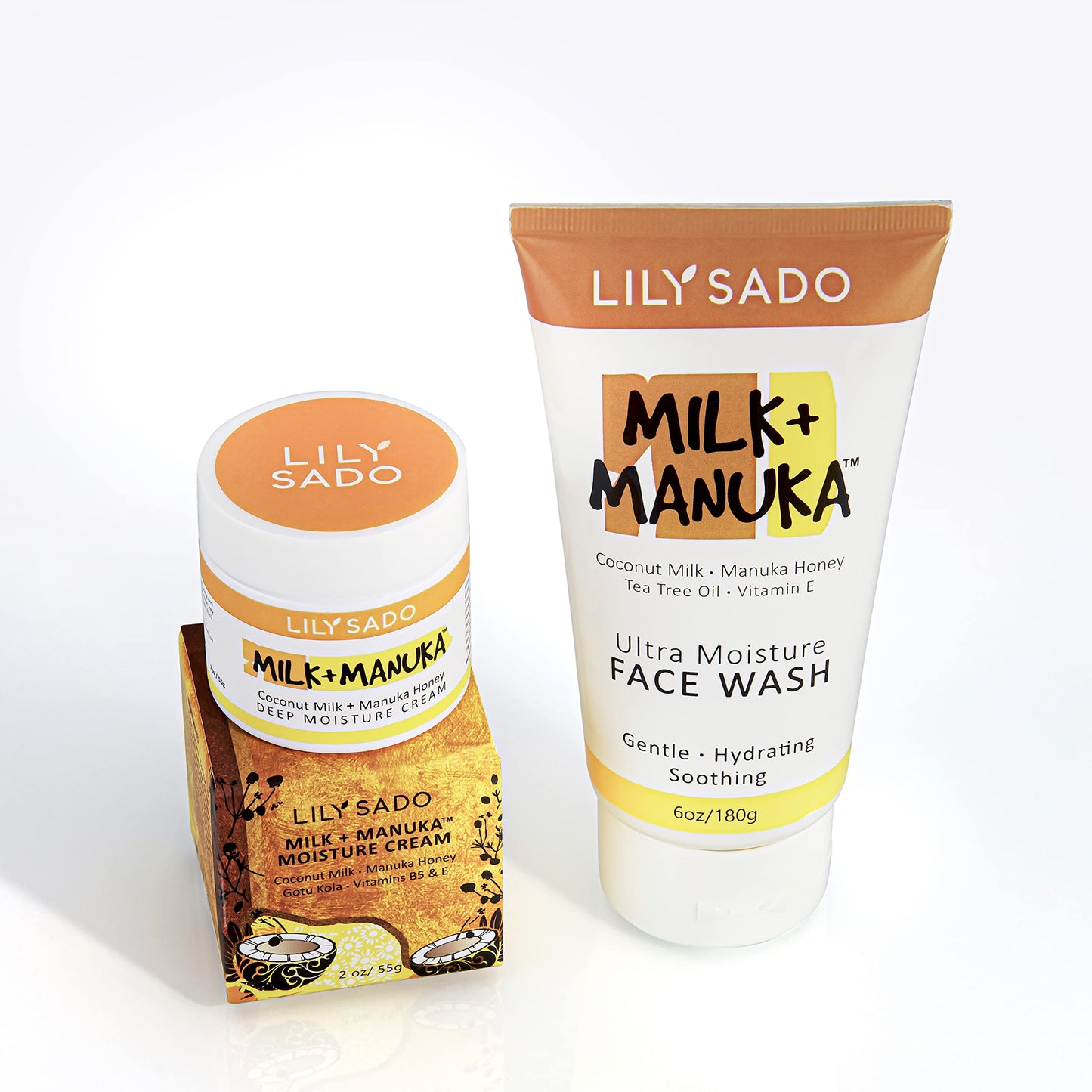 LILY SADO MILK+MANUKA™ Coconut Milk & Manuka Honey Natural Face Moisturizer - Non Greasy Organic Facial Cream with Cocoa Butter & Gotu Kola - Amazing Anti-aging, Cruelty-Free Formula. For Women & Men