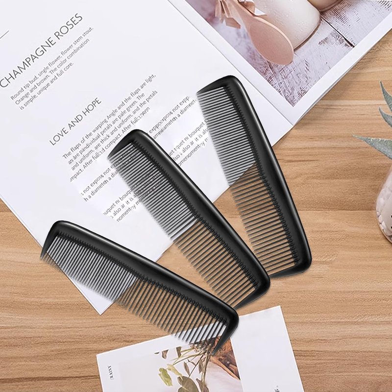 Hair Combs Bulk - 200 Individually Wrapped Pocket Styling Combs | Travel-Friendly Black 5-Inch Beard & Hair Combs for Women & Men