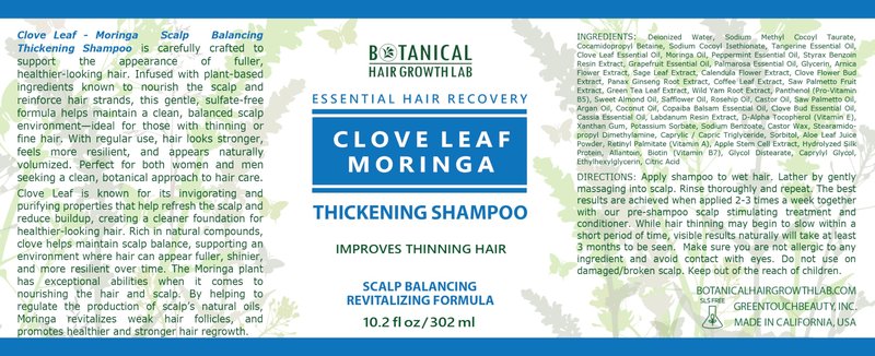 Botanical Hair Growth Shampoo for Hair Thickening Anti-Thinning Scalp Stimulating Natural Anti-Hair Loss Therapy For Women & Men 10.2 Fl Oz