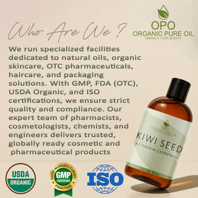 Kiwi Seed Oil - 8 oz - Pure, All Natural, Cold Pressed, Unrefined, Carrier Oil Perfect for Hair, Skin, Scalp, Body Care Vegan Moisturizer, DIY, Cosmetics - Packaging May Vary