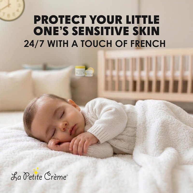 La Petite Creme French Organic Diaper Balm (1 oz) - Healing & Nourishing Diaper Cream - Gentle & Safe Liniment Baby Lotion - USDA Certified Organic - Baby Essentials for Newborn