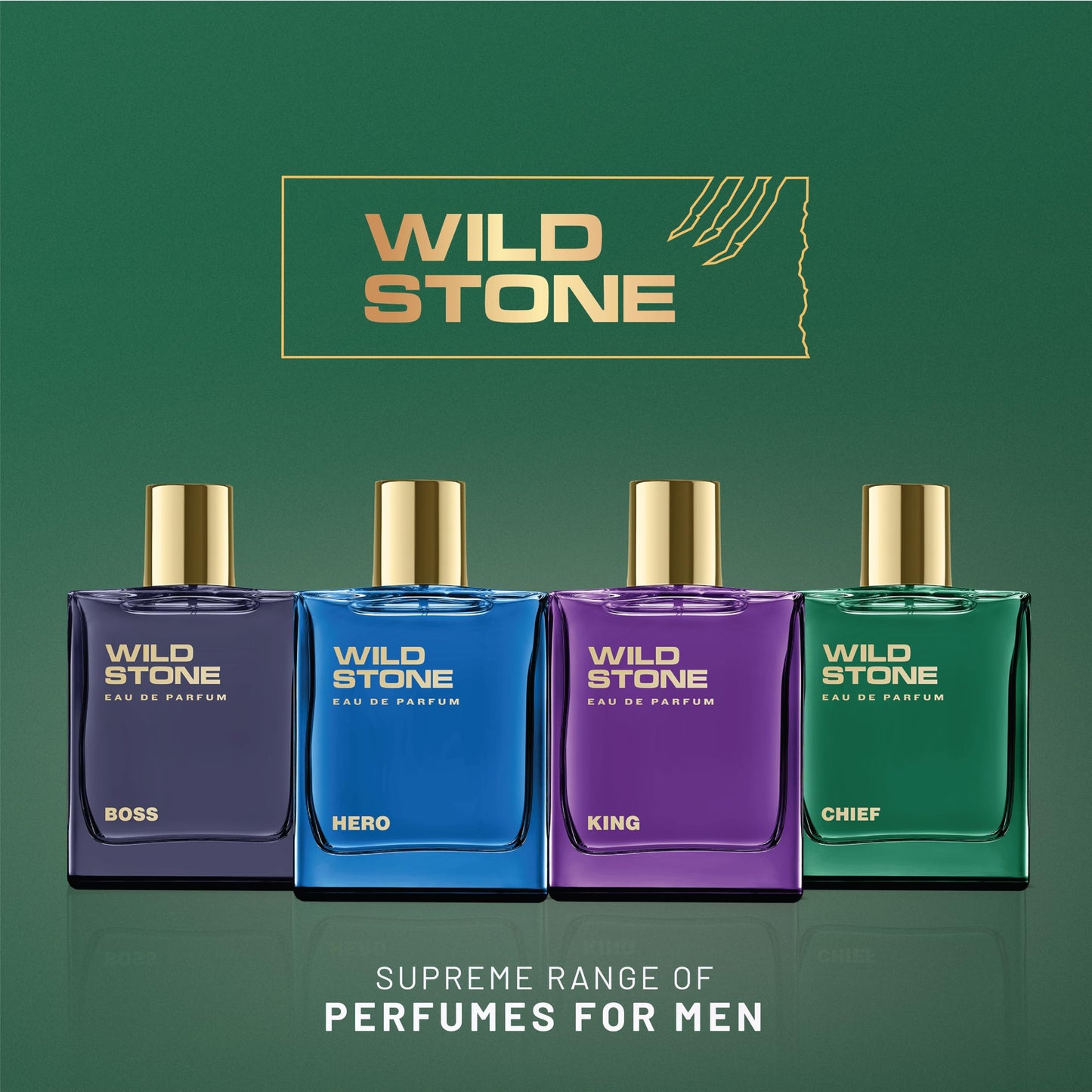 Wild Stone Chief Eau De Parfum | 3.38oz,100 ml | Luxury EDP Perfume for Men | Intense Long Lasting Premium Fragrance | 100% Liquid Scent