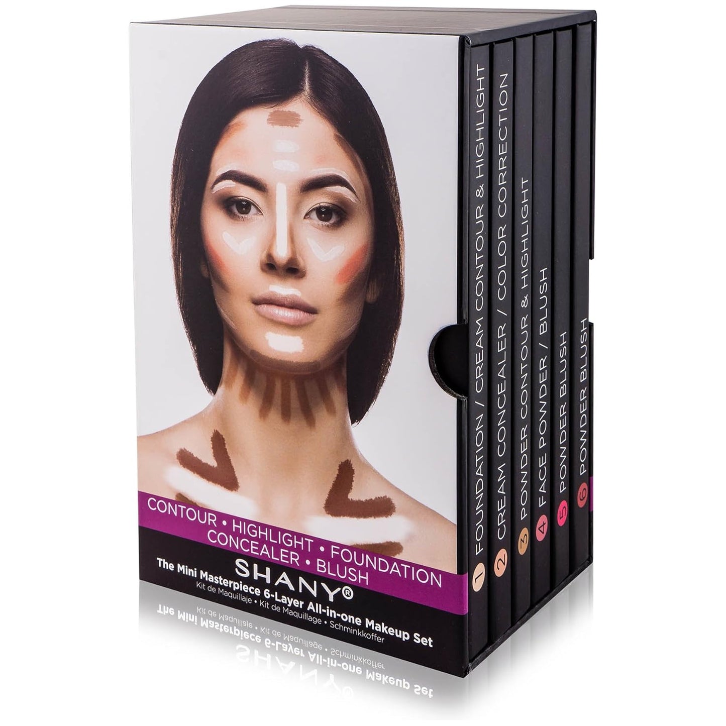 Mini Masterpiece Makeup Set - 6 Layers Foundation, Concealer, Contour & Blush Kits | Versatile Cosmetics Palettes