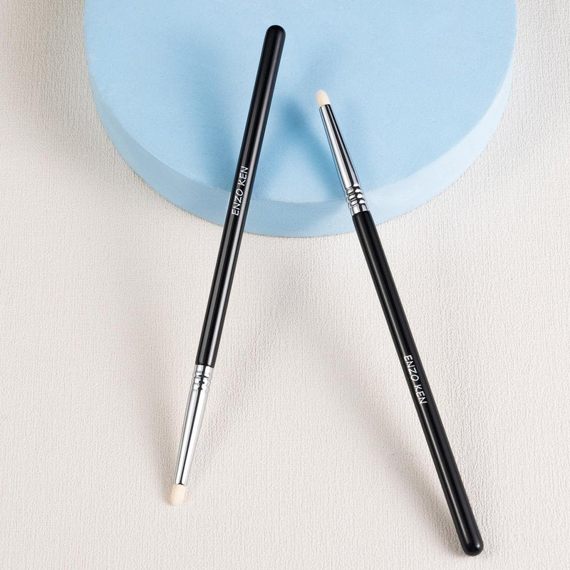ENZO KEN Natural Goat Hair Eyeshadow Brush, Small Blending Eye Shadow Brush, Eye Shadow Blending Brushes, Eye Blending Brush, Nose Contour Brush, Eyeshadow Blending Makeup Brushes. (E904S)