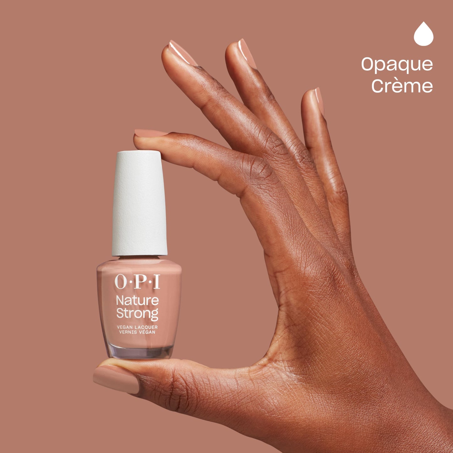 OPI Nature Strong Rooting For Hue | Opaque Warm Brown Crème Natural Origin Nail Polish LE | Plant Based, Vegan, Cruelty Free