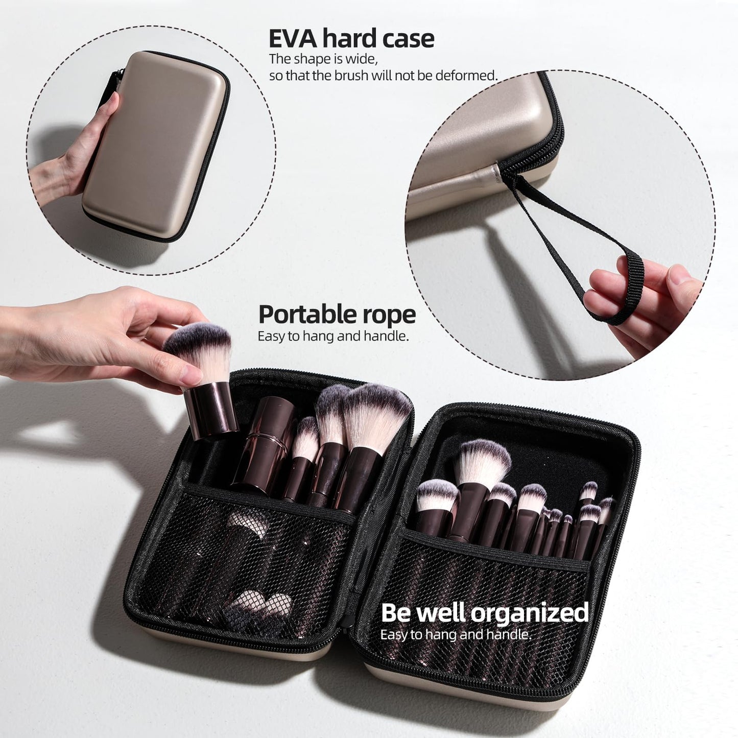 BS-MALL Makeup Brushes Set Pro – 22 Pcs Foundation Concealer Blush Eyeshadow Brush with Portable Cosmetic Case for Travel & Events