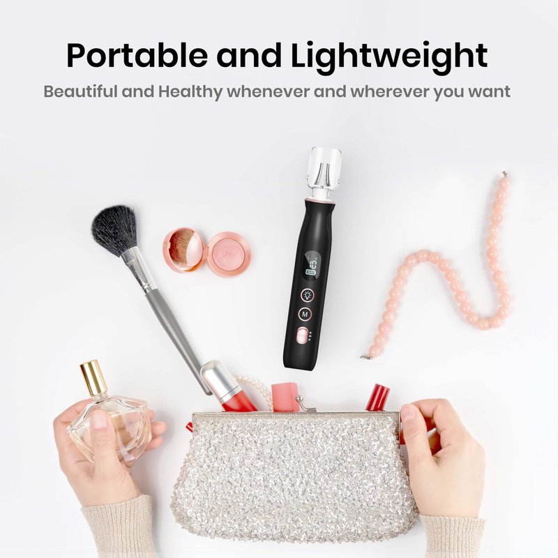 Nail Drill Electric Nail File - Cordless Professional Nail Filer for Manicure and Pedicure, Portable Nail Drill Machine Kit for Acrylic Gel Nails Thick Toenails Nail Grind (Matte Black)