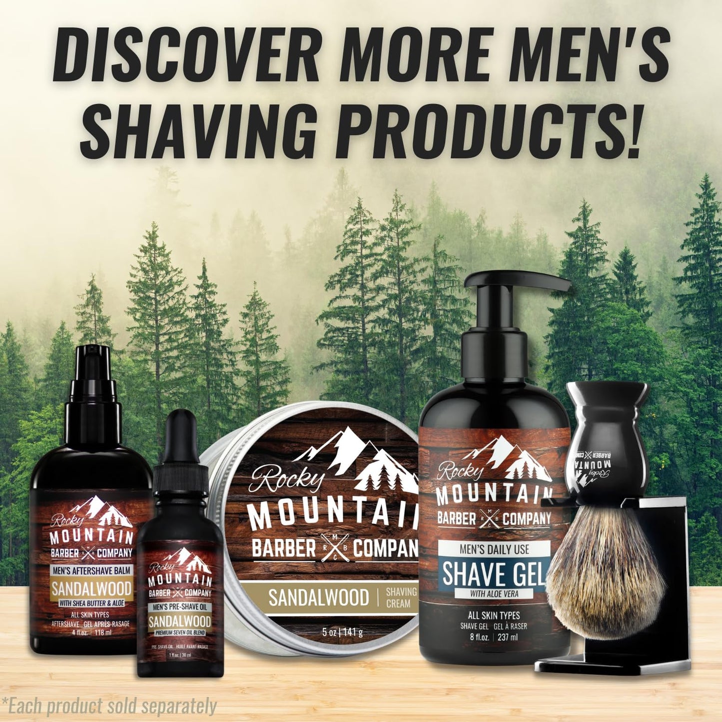 Shaving Cream for Men - Barbershop Scent - Thick Lather for Traditional and Cartridge Shaving by Rocky Mountain Barber Company - 5oz Tin