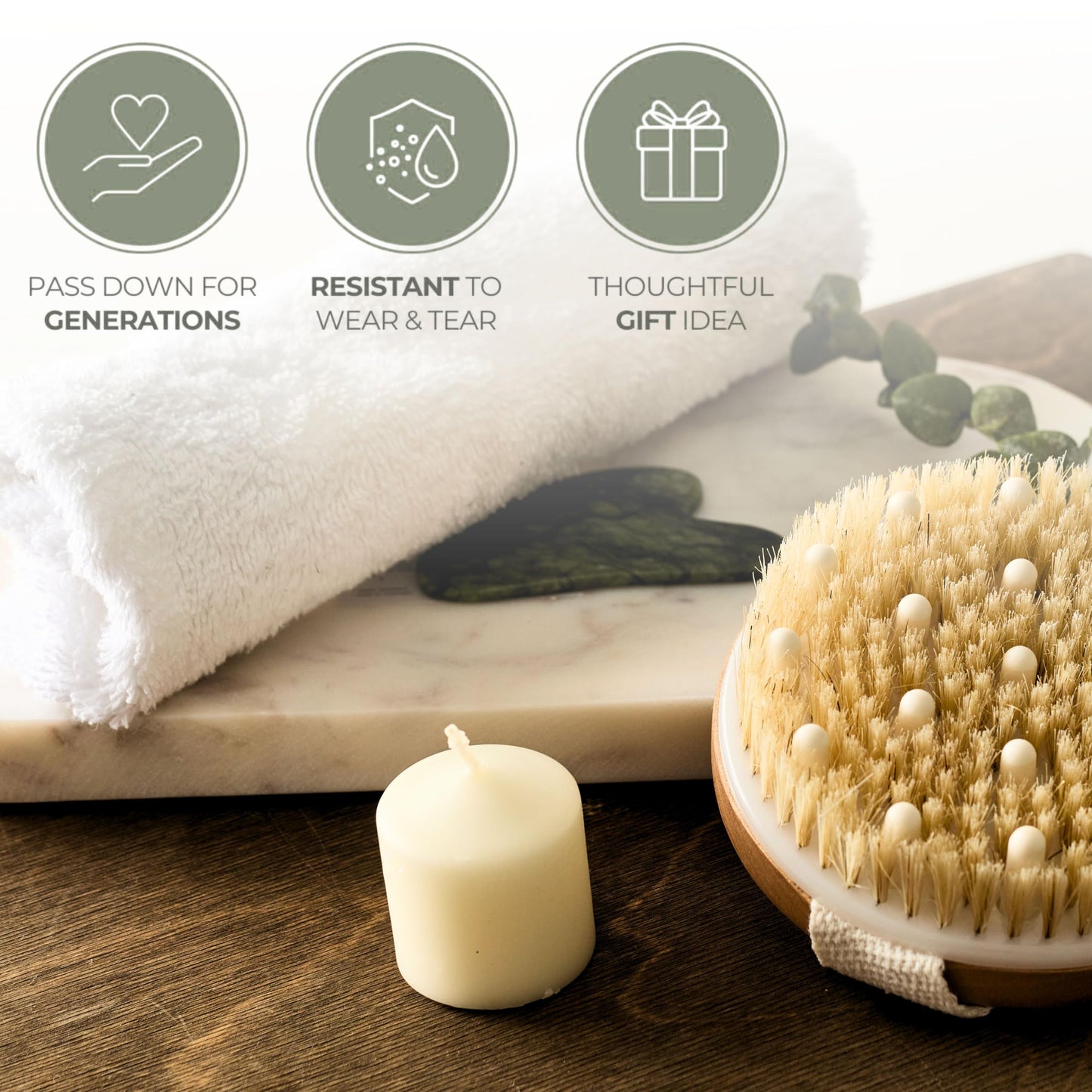 7-Piece Lymphatic Drainage Massage Kit | Dry Brush, Wooden Paddle, Rope Roller, Jade Gua Sha, Silicone Cup, Linen Bag & E-Book | Wood Therapy, Maderoterapia & Body Sculpting Tools