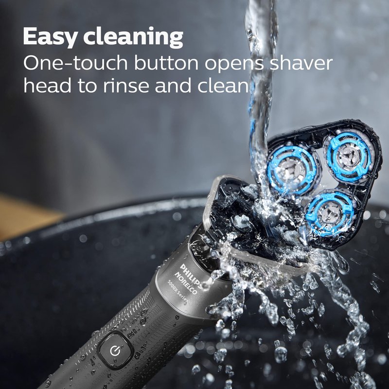Philips Norelco Shaver 5000X, Rechargeable Wet & Dry Shaver with Precision Trimmer and Storage Pouch, X5006/85