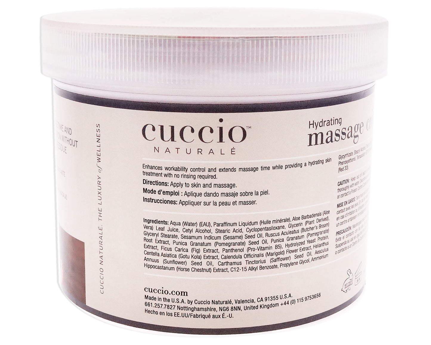 Cuccio Naturale Massage Creme - Non-Greasy Energizing Formula - Glides Easily On Skin - Manicure And Pedicure Treatment - Leaves Skin Soft, Smooth And Moisturized - Pomegranate And Fig - 26 Oz
