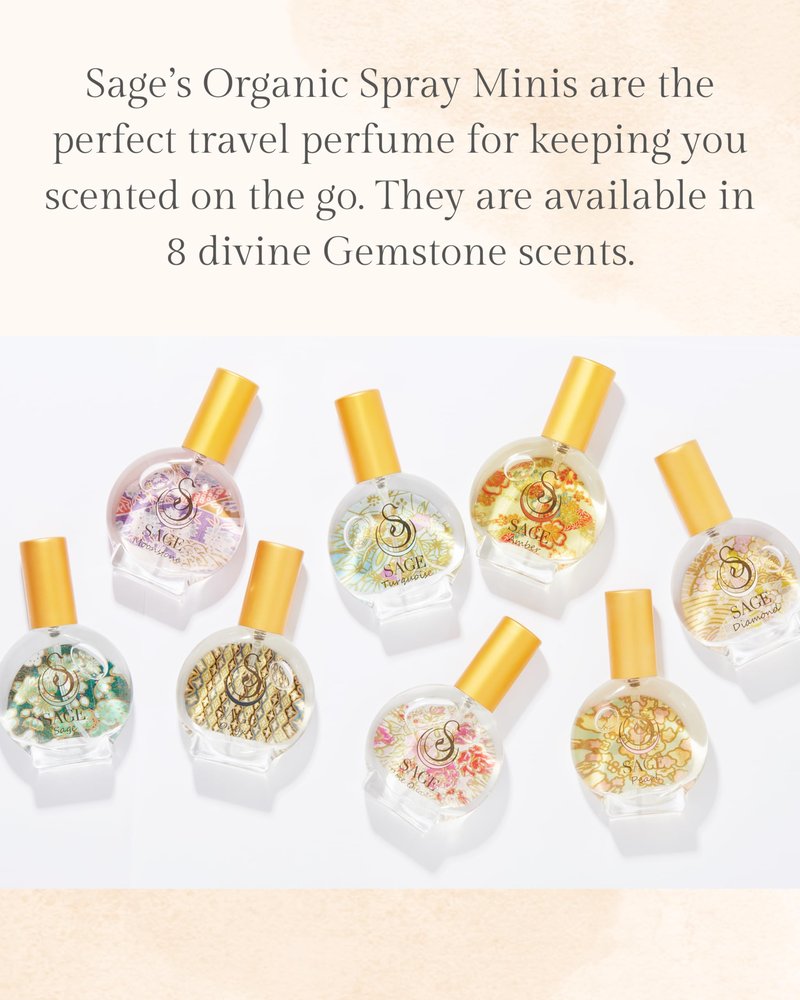 Sage Pearl, Perfume Spray, Mini, Vanilla Perfume, Sandalwood Essential Oils, Vanilla Musk, Mini Perfumes for Women, Women’s Fragrances, Perfumes for Women, Fragrance, Parfum, Scent, 1/2oz, Travel Size