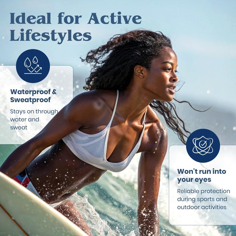 Clear Choice Sport Shield Extreme SPF 55 - Alkaline Skin Therapy Sunscreen, Non-Comedogenic, Anti-Aging Protection with Zinc Oxide & Antioxidants, For All Skin Types, Rosacea & Daily Use