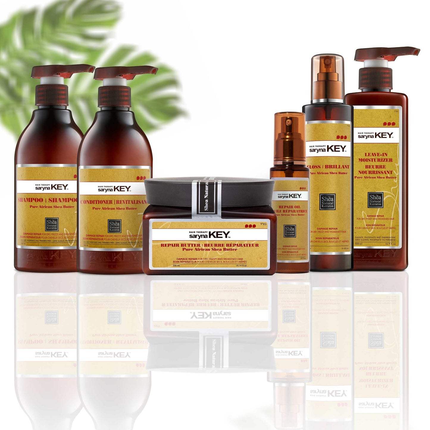 Saryna Key Damage Repair Light Shampoo (300ml/10.14oz) - with Pure African Shea Butter Hair Shampoo for Dry frizzy and Damaged Hair (Shea Butter Shampoo (10.14 Oz))