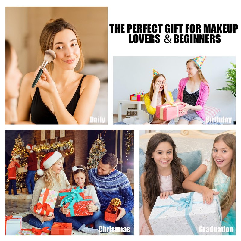 All in One Makeup Kit for Teens, Gifts for Teenagers Girls Women, Professional Makeup Set with Eyeshadow Palette Eyeliner Mascara Face Powder Concealer Foundation Lip Gloss Brush Set False Lash Kit