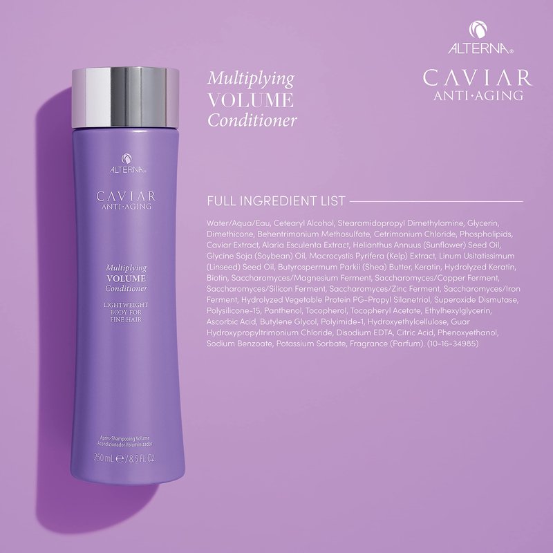 Alterna Haircare CAVIAR Anti-Aging Multiplying Volume Conditioner Travel Size 1.35 Fl Oz | For Fine, Limp or Thin Hair | Create Instant Volume and Thickness | Sulfate Free