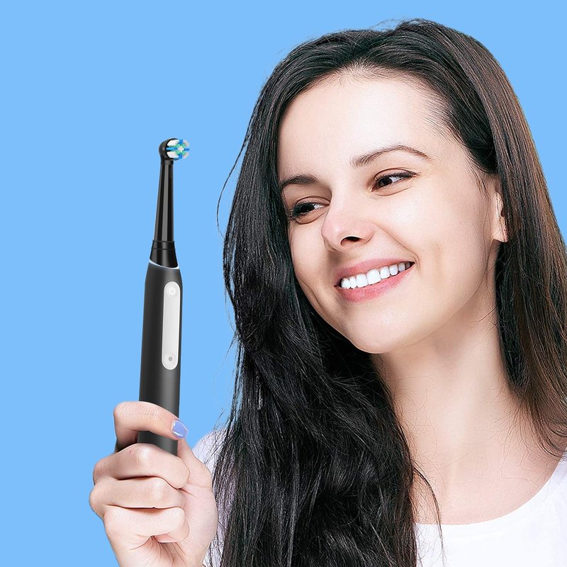 Brush Heads Compatible with Oral B IO 2/3/4/5/6/7/8/9/10/Deep Clean Series Electric Toothbrush, IO Toothbrush Heads (12 Black/White)