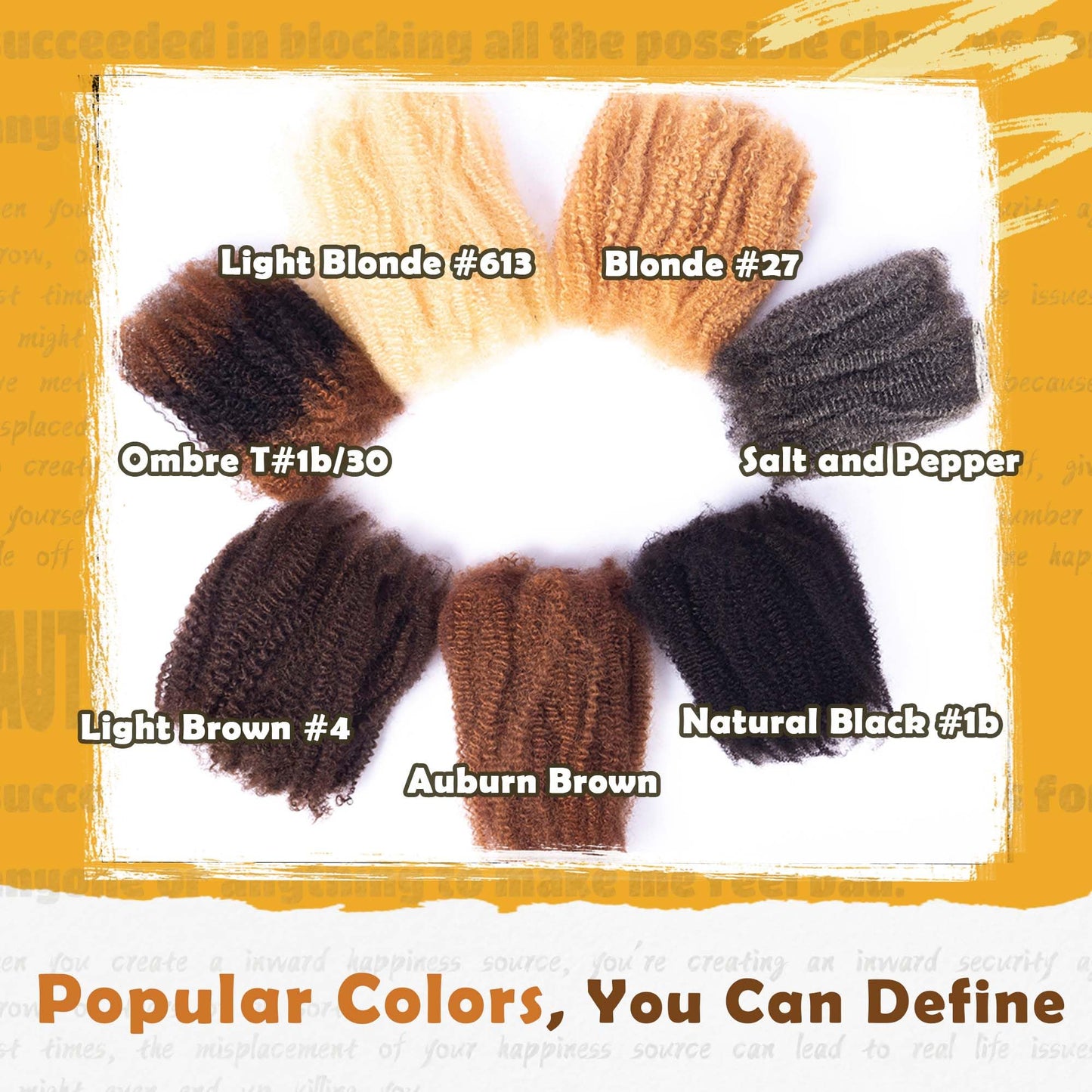 Maytsing Afro Kinkys Bulk 100% Human Hair for Dreadlocks Extensions, Twist and Braiding- 14inch,50g,Natural Black - 4C Texture - Can Be Bleached and Dyed