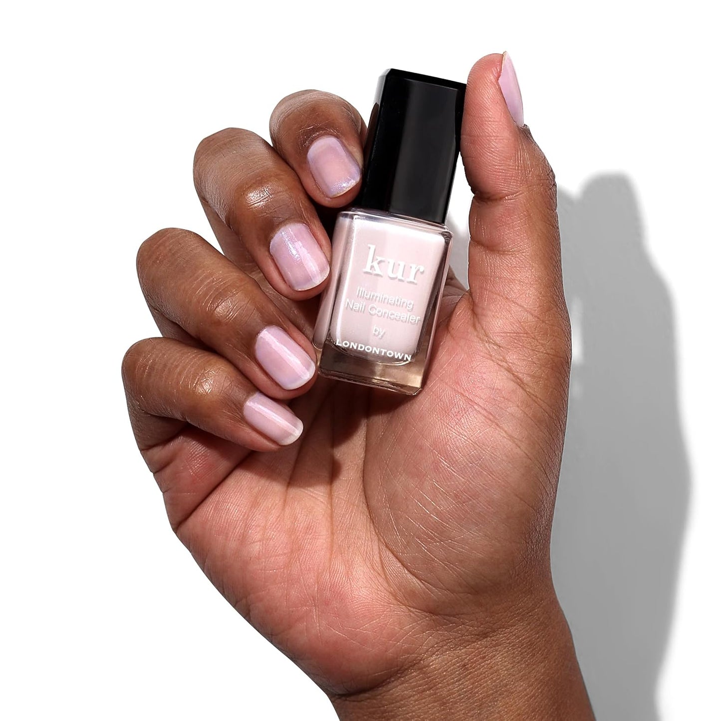 LONDONTOWN Illuminating Nail Concealer Bundle - Sheer Pink & Milky White Polish for Discolored Nails, Long-Lasting Brightening Lacquer, 0.40fl oz
