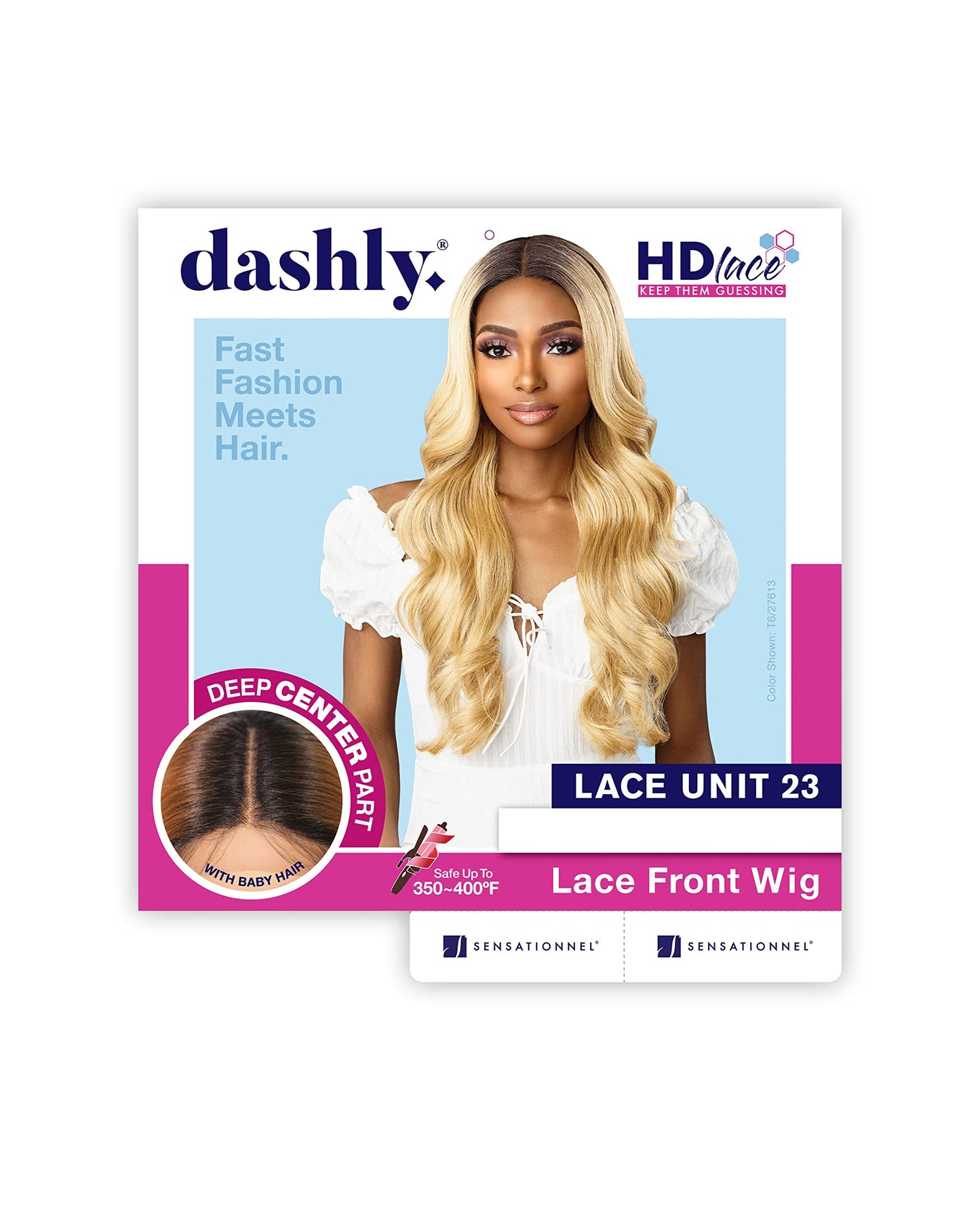Sensationnel Dashly HD Lace Front Wig - LACE UNIT 23 (Color:CHUNKY HIGHLIGHT 30)