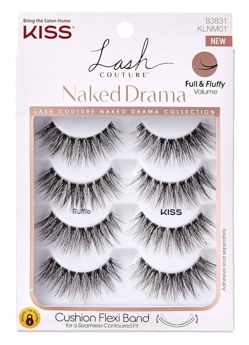 Kiss Lash Couture Naked Drama Collection - Ruffle False Eyelashes | Pack of 2