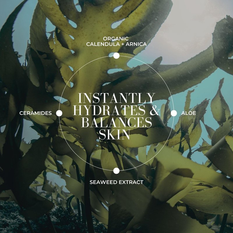 Fitglow Beauty Sea Ceramide Toning Mist | Hydrating Face Toner with Ceramides + Hyaluronic Acid | Calms, Balances & Restores Skin Barrier | for Dry, Reactive & Sensitive Skin | 120ml