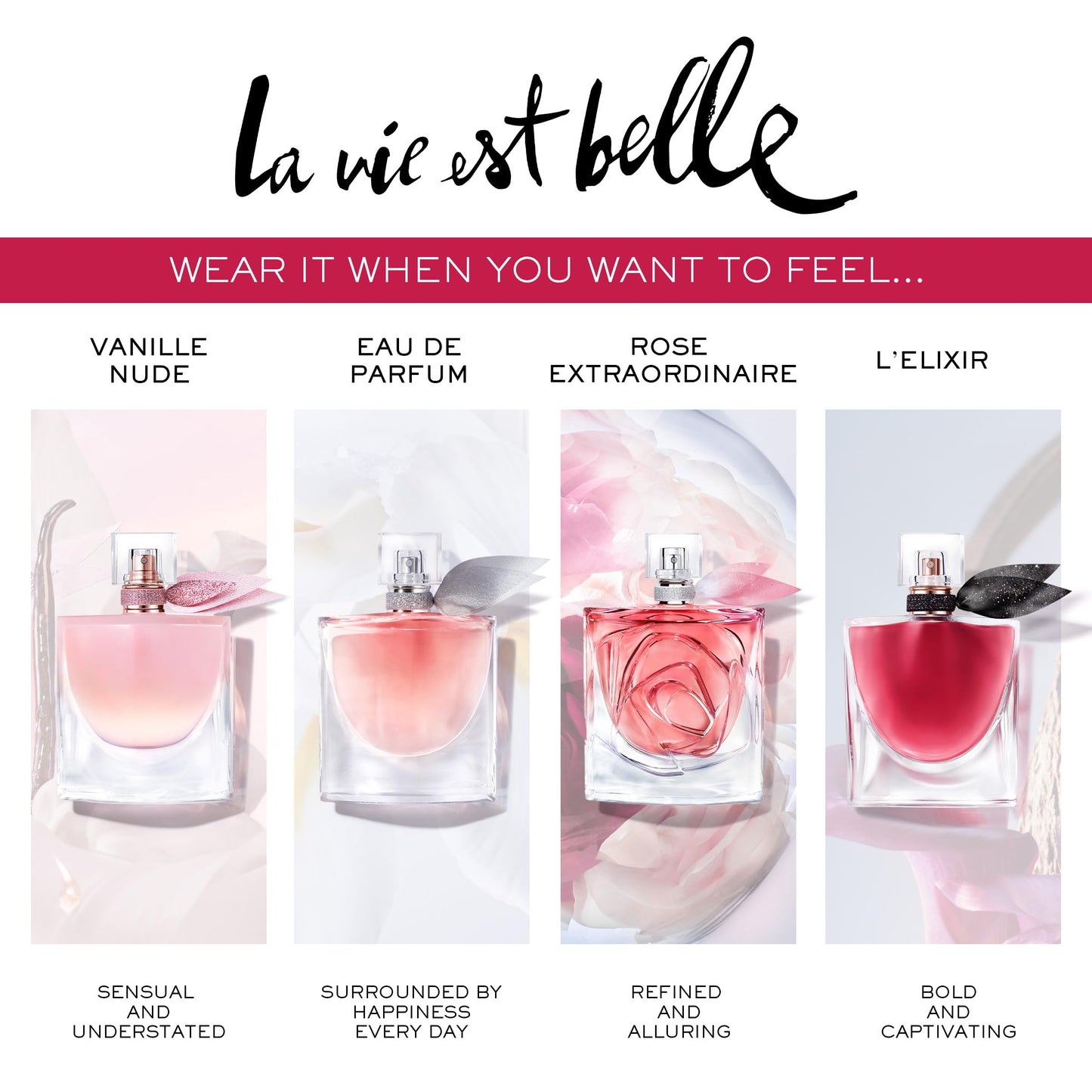 Lancôme La Vie Est Belle La Vie Vanille Nude Eau de Parfum - Long Lasting Fragrance with Notes of Solar Jasmine, Glazed Bourbon Vanilla, White Musk - Floral & Sweet Women's Perfume 1.7 Fl Oz.