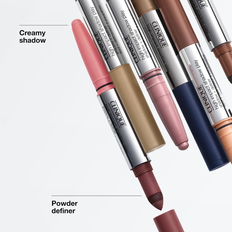 Clinique High Impact Shadow Play Shadow + Definer | Crease Proof, Water Resistant + Safe For Sensitive Eyes | 11 Shades, Black Honey/Pink Honey